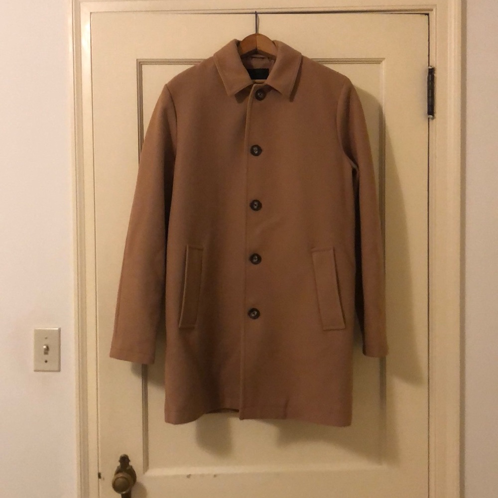 Men’s camel wool coat